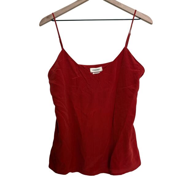 L’AGENCE Silk Burnt Orange Pumpkin Camisole Tank Top S Luxury Slip Cami Blouse - Picture 1 of 6